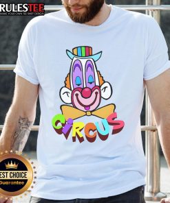 Funny Clown Circus Face T-Shirt featuring a colorful, whimsical clown design perfect for circus lovers and humor enthusiasts.