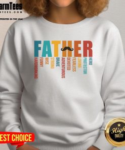 Funny Dad definition sweatshirt with mustache design, perfect for Father's Day gifts and celebrating dad's humor.