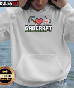Funny Dadcraft Father's Day Gamer Minecraft Hoodie featuring a playful design for gaming dads.