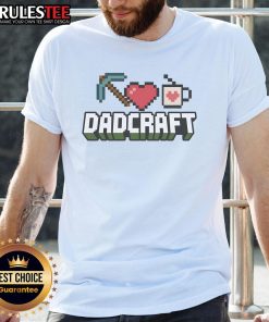 Alt Text: Funny Dadcraft Father's Day Gamer Minecraft T-Shirt featuring a playful design for gaming dads celebrating Father's Day.