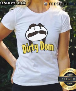 Funny Dominik Mysterio Dirty Dom ladies tee featuring a playful design of the popular WWE star in vibrant colors.