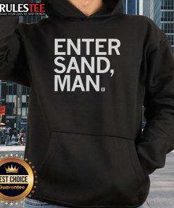 Funny Enter Sand Man hoodie featuring a playful design, perfect for music lovers and fans of rock fashion.