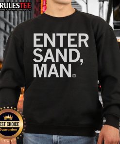Funny Enter Sand Man sweatshirt featuring a playful design perfect for music lovers and casual wear.