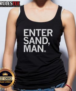 Funny Enter Sand Man Tank Top featuring a playful design inspired by classic rock music, perfect for casual wear.