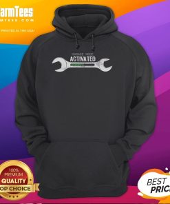 Funny Garage Mode Activated Mechanic Hoodie with humorous design, perfect for automotive enthusiasts and mechanics.