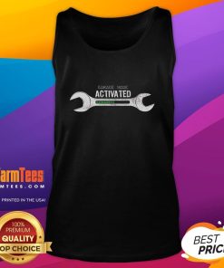 Funny garage mode activated mechanic tank top featuring a humorous design for car enthusiasts and DIY fans.
