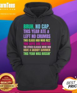 Funny Gen A slang teachers happy last day of school 2025 hoodie design featuring vibrant colors and playful graphics.
