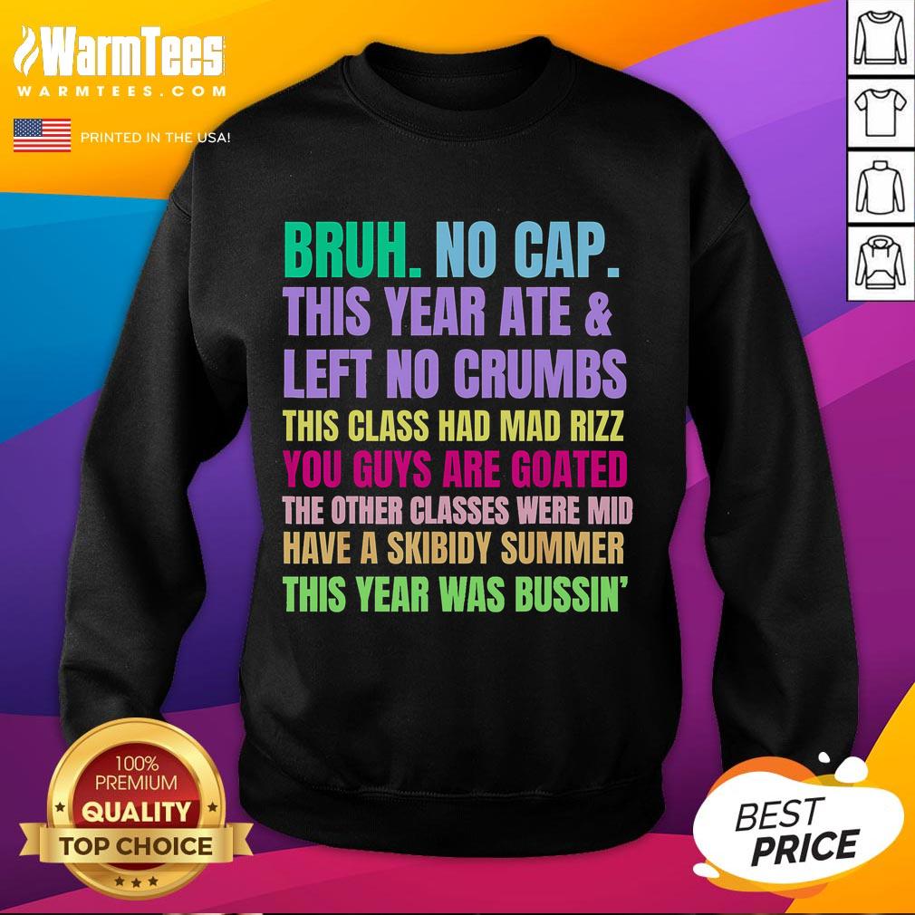 Funny Gen A Slang Teachers Happy Last Day Of School 2025 Sweatshirt Funny Gen A slang teacher in a happy Last Day of School 2025 sweatshirt, celebrating with students outdoors.