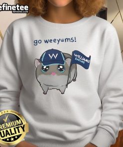 Alt Text: Funny Go Weeyums Williams Racing Sweatshirt featuring a playful design for motorsport fans.