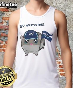 Alt Text: Funny Go Weeyums Williams Racing Tank Top featuring a humorous design for racing enthusiasts.