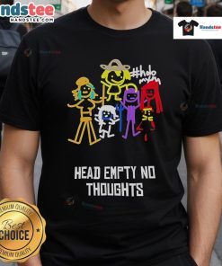 Funny Head Empty No Thoughts T-Shirt featuring a humorous design, perfect for casual wear and expressing a carefree attitude.