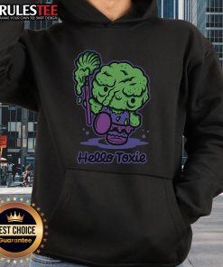 Funny Hello Toxie Hello Kitty hoodie featuring vibrant colors and playful design, perfect for casual wear.
