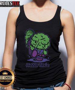Funny Hello Toxie Hello Kitty tank top featuring a quirky design perfect for casual wear and anime fans.