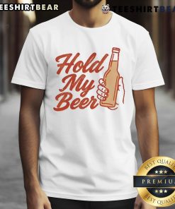Funny Hold My Beer T-Shirt featuring a humorous design perfect for parties and casual outings.