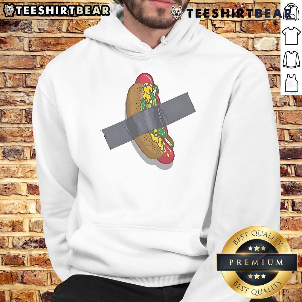 Funny Hot Dog Chicago Tape Hoodie Funny hot dog Chicago tape hoodie design featuring a playful graphic of a hot dog with vibrant colors and quirky text.