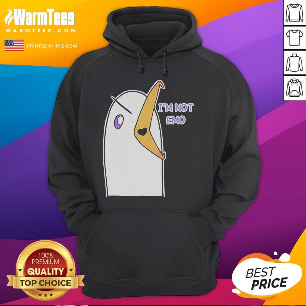 Funny I'M Not Emo Hoodie Funny 'I'm Not Emo' Hoodie design featuring vibrant colors and playful text, perfect for casual and quirky fashion lovers.