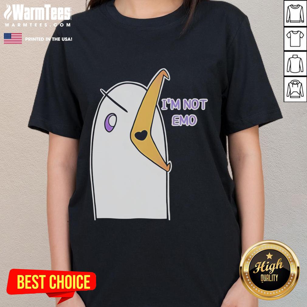 Funny I'M Not Emo Ladies Tee Funny 'I'm Not Emo' Ladies Tee featuring playful text design, perfect for casual wear and expressing unique style.