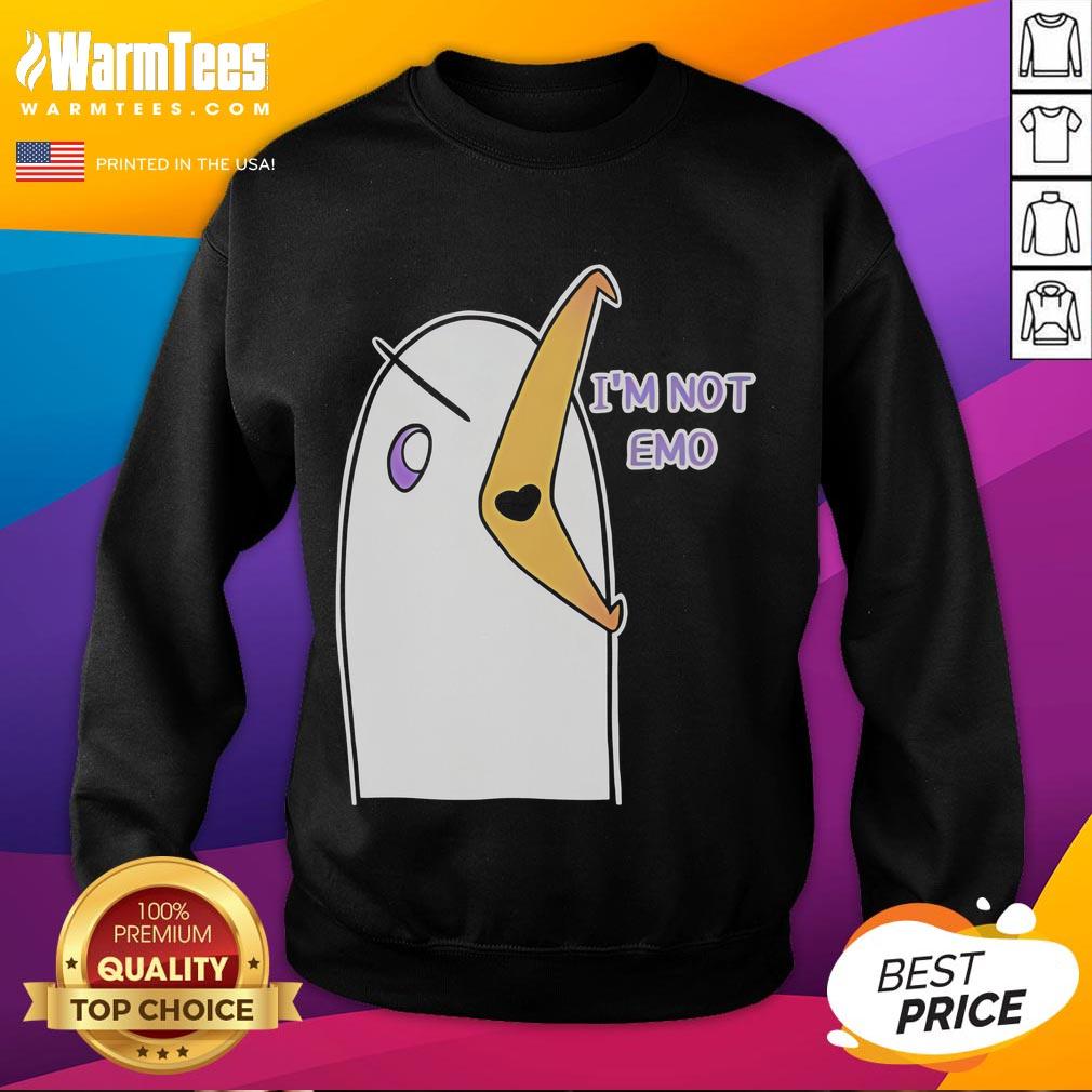 Funny I'M Not Emo Sweatshirt Funny 'I'm Not Emo' Sweatshirt featuring bold lettering, perfect for casual wear and making a statement.