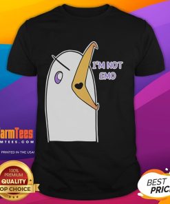 Alt Text: Funny I'm Not Emo T-Shirt featuring a humorous design, perfect for fans of quirky graphic tees.