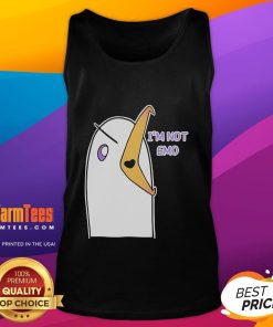 Funny 'I'm Not Emo' Tank Top featuring bold text design, perfect for casual wear and a humorous statement.