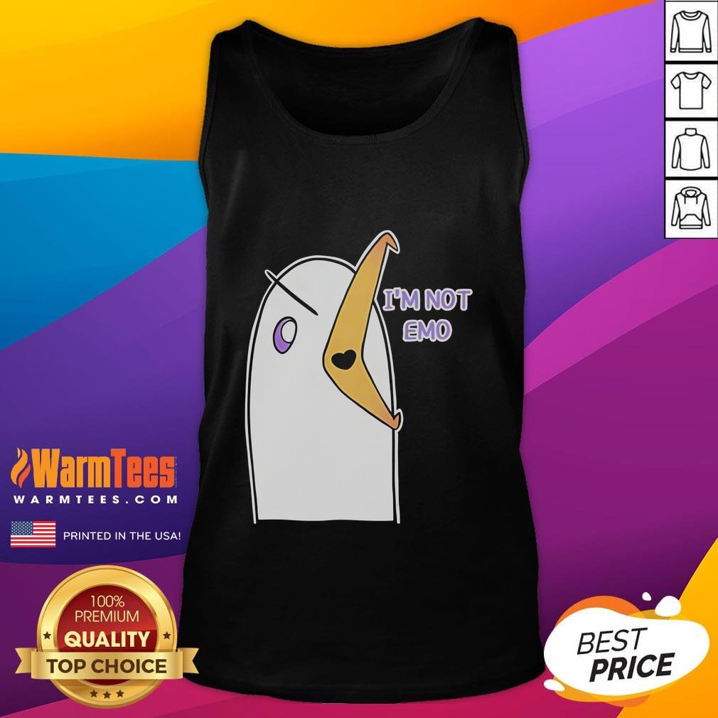 Funny I'M Not Emo Tank Top Funny 'I'm Not Emo' Tank Top featuring bold text design, perfect for casual wear and a humorous statement.
