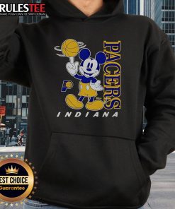 Funny Indiana Pacers and Mickey hoodie featuring a playful design, perfect for sports fans and Disney lovers.