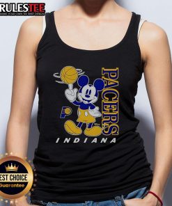 Funny Indiana Pacers and Mickey tank top featuring a playful design, perfect for sports fans and Disney lovers.