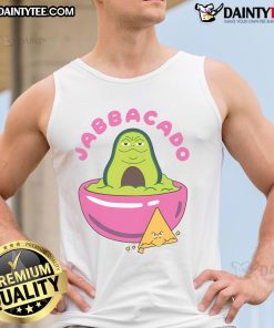 Funny Jabbacado the Hutt guacamole tank top featuring a playful design perfect for Star Wars fans and avocado lovers.