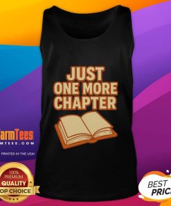 Funny Just One More Chapter Book Lover Tank Top featuring a playful reading design for book enthusiasts.