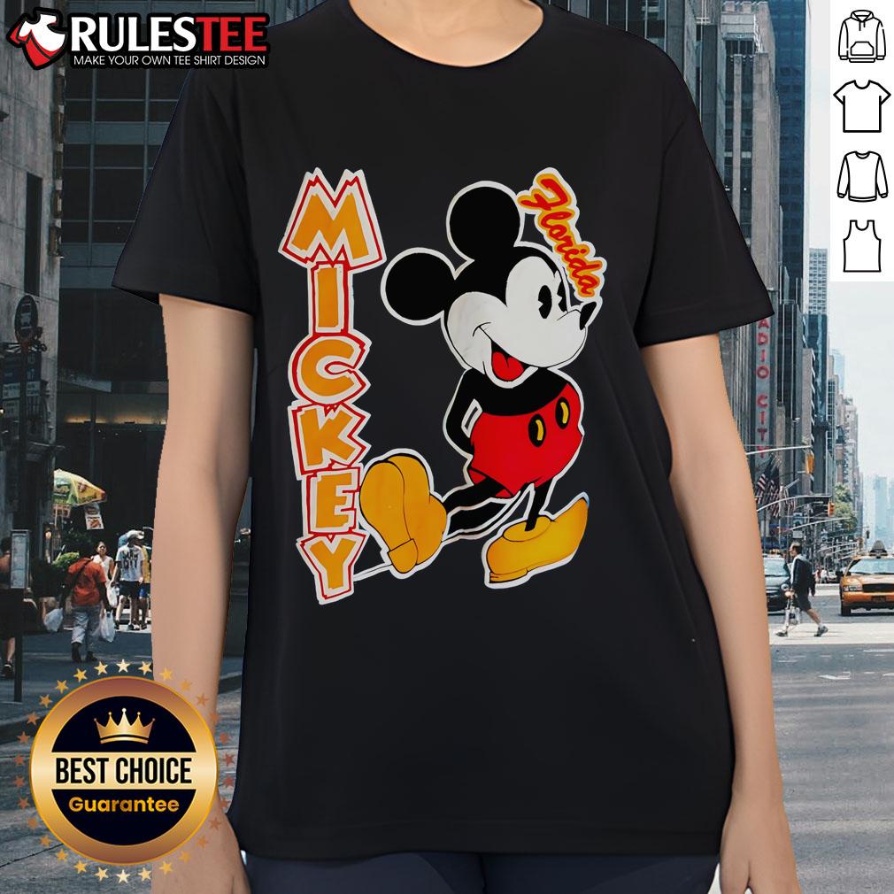 Funny Mickey Florida Cartoon Ladies Tee Funny Mickey Florida cartoon ladies tee featuring a vibrant design perfect for casual wear and Disney enthusiasts.