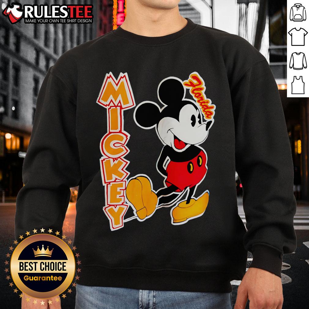 Funny Mickey Florida Cartoon Sweatshirt Funny Mickey Florida cartoon sweatshirt featuring a playful design perfect for Disney fans and casual wear.