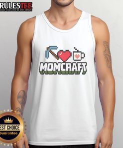 Funny Momcraft Mother's Day gamer Minecraft tank top featuring a playful design for gaming moms.