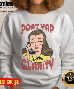 Funny Post Yap Clarity Sweatshirt featuring a playful design, perfect for casual wear and humor enthusiasts.