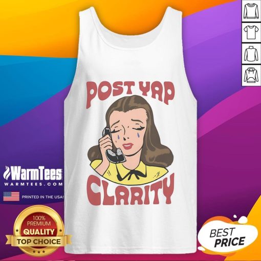 Funny Post Yap Clarity Tank Top featuring a humorous graphic design, perfect for casual wear and showing off your personality.