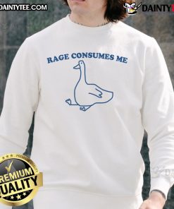 Alt Text: Funny Rage Consumes Me Silly Goose Sweatshirt featuring a playful design and vibrant colors, perfect for casual wear.