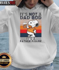 Funny Snoopy hoodie with 'It's Not a Dad Bod, It's a Father Figure' text, perfect for casual wear and gifting.