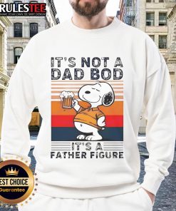 Funny Snoopy sweatshirt with 'It's Not a Dad Bod, It's a Father Figure' slogan, perfect for relaxed casual wear.
