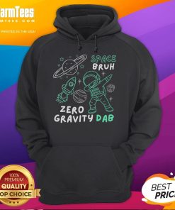 Funny space-themed astronaut hoodie featuring a character dabbing in zero gravity for a playful, cosmic vibe.