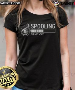 Funny Spooling Turbo Charger Ladies Tee featuring a humorous design, perfect for car enthusiasts and casual wear.