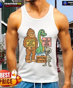 Alt Text: Funny Big Foot Loch Ness Alien Tank Top featuring quirky designs perfect for casual wear and humor lovers.