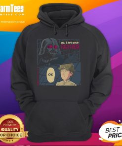 Funny One Punch Jedi Saitama meme hoodie featuring a vibrant graphic of Saitama in Jedi robes, perfect for anime fans.