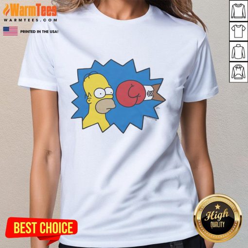 Funny The Simpsons Tatum vs Simpson Payback ladies tee featuring vibrant graphics and playful design.
