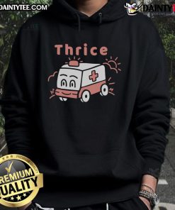 Funny Thrice Ambulance hoodie featuring a playful graphic design, perfect for casual wear and humor lovers.