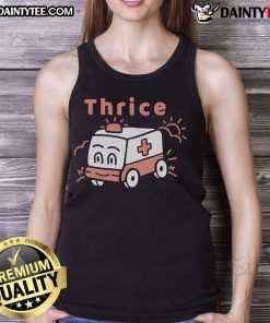 Funny Thrice Ambulance Tank Top featuring a humorous design, perfect for casual wear and showcasing your unique style.