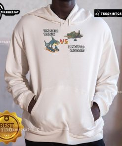 Funny Tralalero Tralala Brainrot Meme Bombardino Crocodilo Italian Hoodie featuring vibrant colors and playful design.