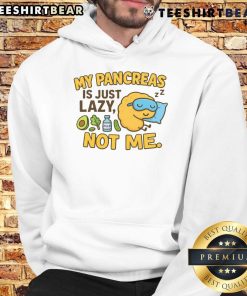 Funny Type 1 Diabetes hoodie featuring 'My pancreas is just lazy, not me' slogan, perfect for diabetes awareness.