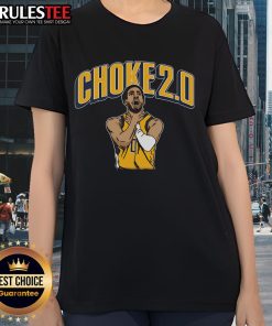 Alt Text: Funny Tyrese Haliburton Choke 2.0 Ladies Tee featuring a humorous graphic design promoting basketball humor.
