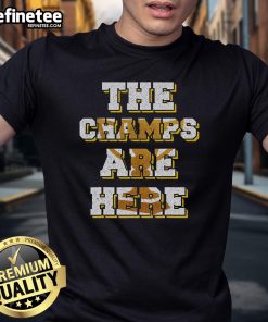 Funny USA Basketball Championship T-Shirt featuring 'The Champs Are Here' design for sports fans and basketball lovers.