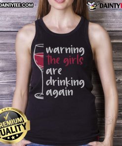Funny warning wine glass tank top design, perfect for wine lovers who enjoy a good laugh and casual style.