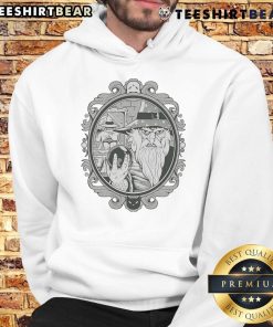 Funny wizard mirror selfie in a cozy hoodie My First Selfie Hoodie capturing playful magic and humor.